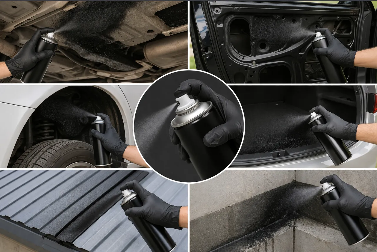 ZESTAW 2 sztuki GUMA W SPRAYU Uniwersalny Sprayu Uszczelniający CZARNA 400ml FORMATZONE