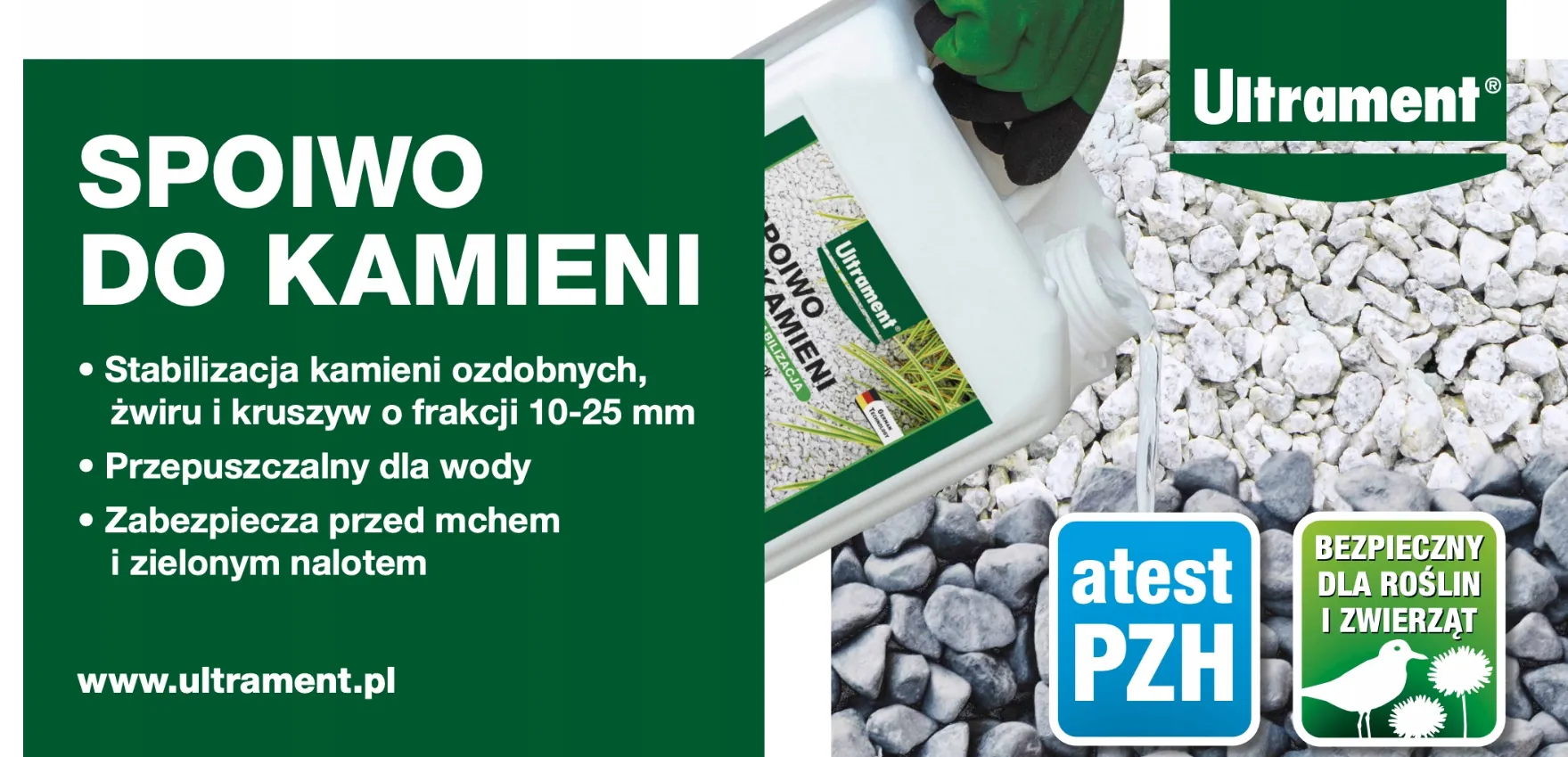 Spoiwo 5L do Stabilizacji Kamieni Żwiru, Grysu i Kruszywa ULTRAMENT