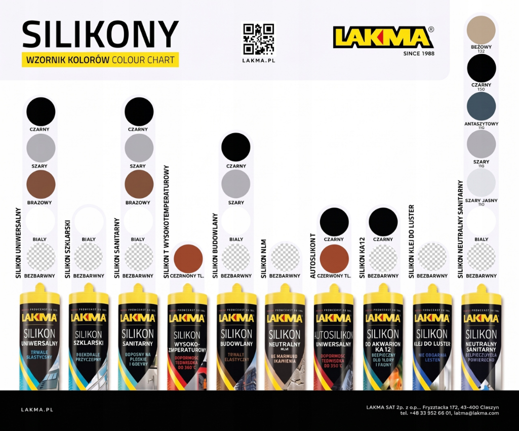 SILIKON NEUTRALNY SANITARNY CZARNY 120 280 ml